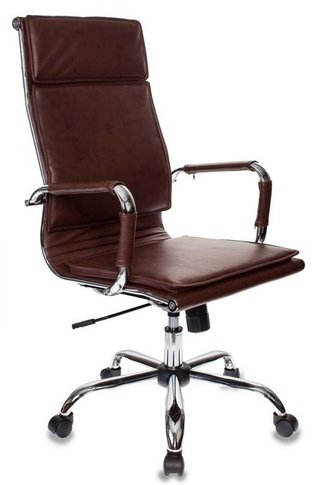 Кресло руководителя CH-993, коричневая экокожа