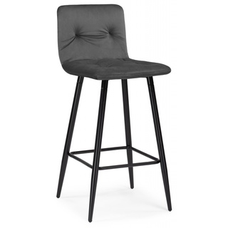 Барный стул Stich, велюровый темно-серого цвета dark gray