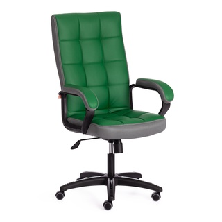 Офисное кресло Trendy, зеленая экокожа 36-001/сетка серая 12