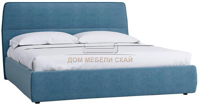 Кровать двуспальная 160х200 Сканди с ПМ, сапфир