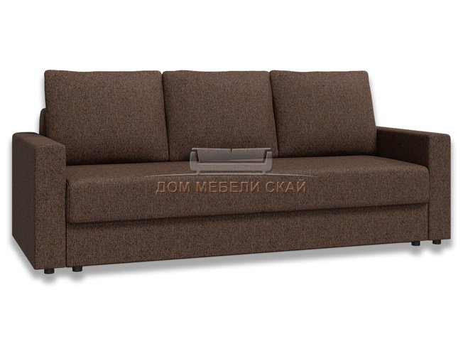 Диван-кровать Лира с боковинами 1400, коричневый/рогожка