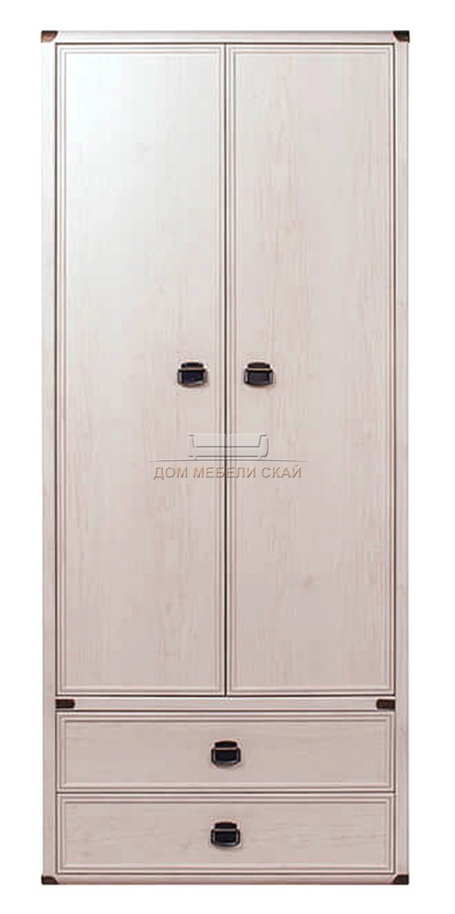 Шкаф 2-дверный с ящиками Магеллан 2DG2S, сосна винтаж
