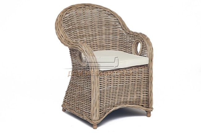 Кресло Secret De Maison MAISONET c подушкой, натуральный серый/natural grey