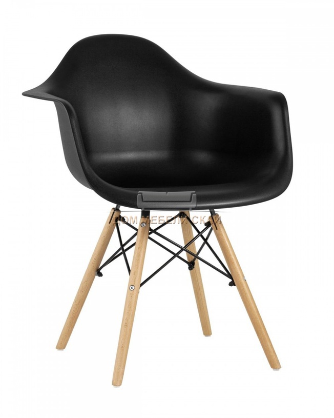 Стул-кресло EAMES, пластик черного цвета