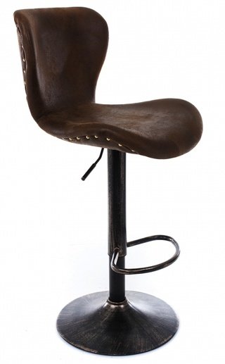 Барный стул Over, vintage brown замшевый коричневого цвета