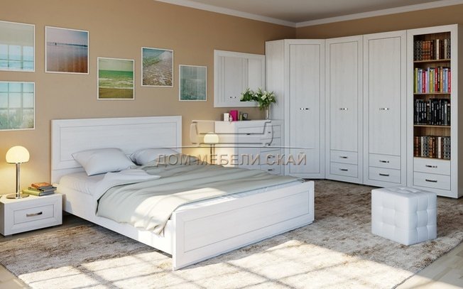 Комплект спальни Мальта с угловым шкафом, лиственница