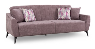 Диван-кровать Наоми, шенилл приглушенный пурпурный ТД 481