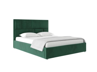 Кровать полутороспальная 140х200 MADISON с ПМ, велюр зелёный