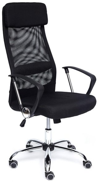 Кресло офисное Профит PROFIT, черная рогожка/черная сетка