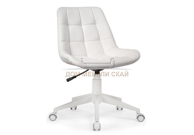 Компьютерное кресло Келми 1, экокожа белая/пластик белый