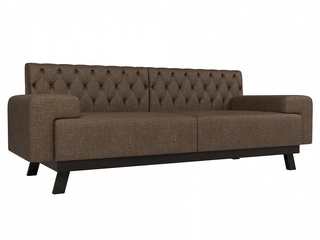 Прямой диван Мюнхен Люкс, коричневая рогожка