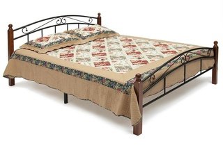Кровать полутороспальная металлическая AT-8077 140x200