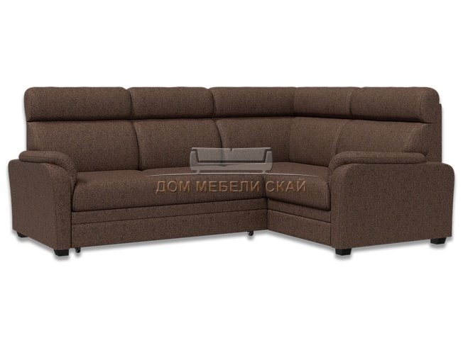Угловой диван-кровать Омега 3-1, коричневая рогожка