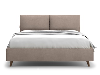Кровать двуспальная 160x200 Trazimeno Lux, коричневый велюр velutto 22