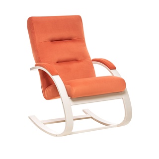 Кресло-качалка Leset Милано, велюр V39 оранжевый/слоновая кость