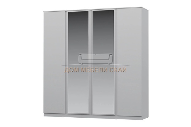 Шкаф 4-дверный STERN с зеркалами, белый