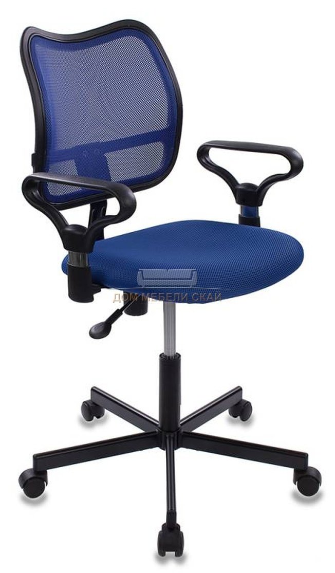 Кресло офисное CH-799M, синяя ткань/сетка