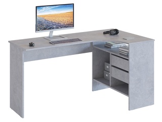 Письменный стол СПМ-25 правый, бетон