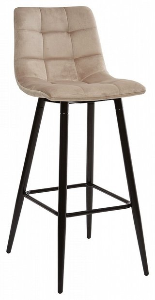 Барный стул LECCO, LATTE велюровый бежевого цвета