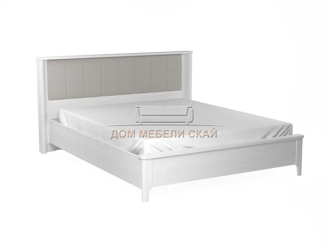 Кровать двуспальная с мягкой спинкой 160х200 Клер с ПМ, сосна андерсен