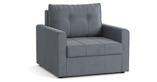 Кресло-кровать Лео (72), велюр стальной серый ТК 384