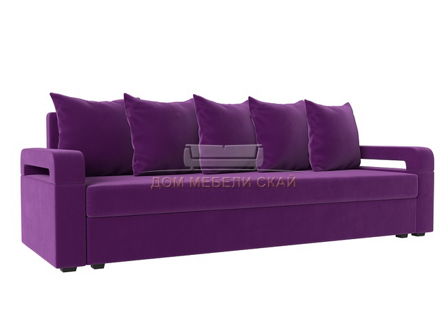 Прямой диван Гермес лайт, микровельвет фиолетовый