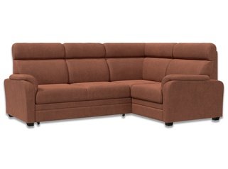 Угловой диван-кровать Омега 3-1, коричневый велюр
