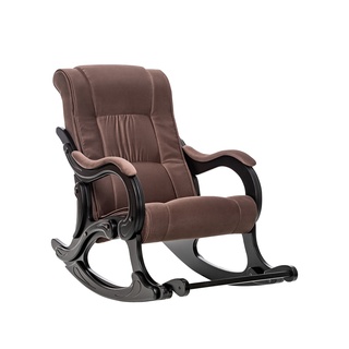 Кресло-качалка Модель 77, велюр коричневый Maxx 235/венге