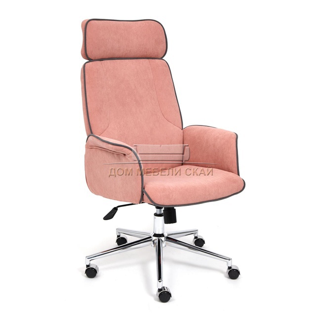Кресло офисное Чарм Charm, флок розовый 137