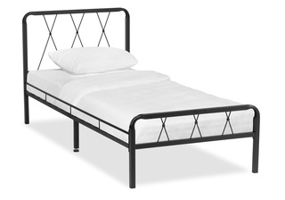 Кровать односпальная 90x200 Иоханна 18, черная