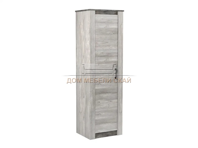Шкаф 1-дверный Денвер 2300, риббек серый/камень темный