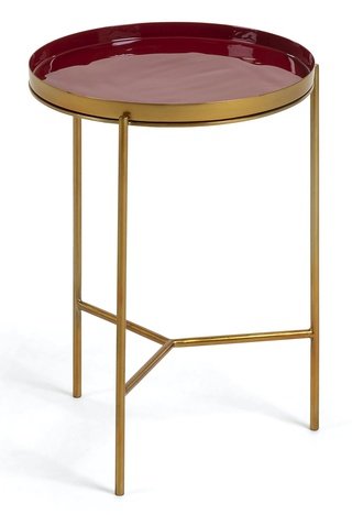 Журнально-приставной стол Naoko эмаль, бордовый