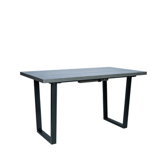 Стол обеденный раздвижной Leset Ларс 2Р, бетон/черный
