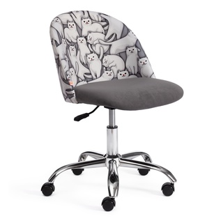 Кресло офисное MELODY, флок серый 29/ткань Cats