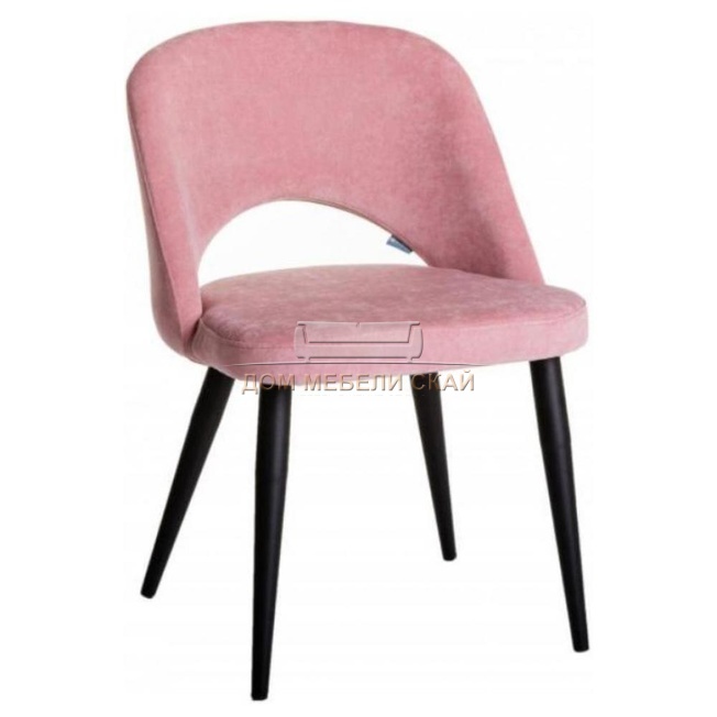 Стул-кресло Lars, микровельвет розового цвета/черный