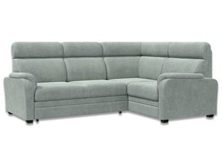 Угловой диван-кровать Омега 3-1, светло-серый велюр