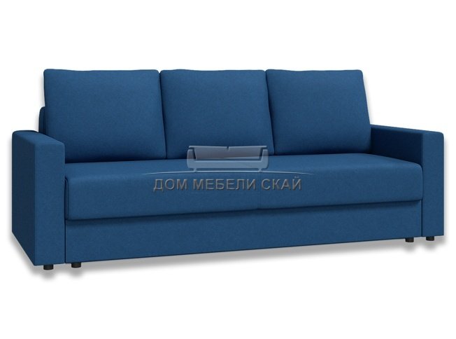 Диван-кровать Лира с боковинами 1400, синяя рогожка