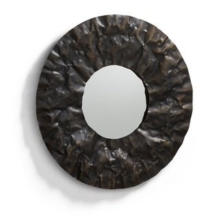 Зеркало настенное Karlo металлическое, антикварное латунное