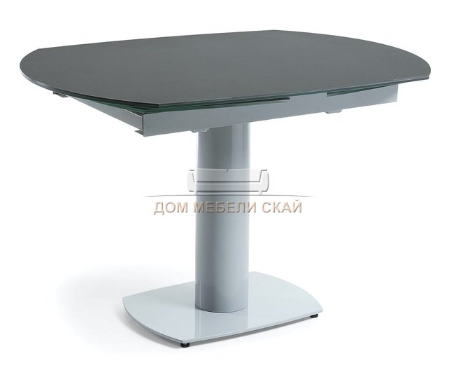 Стол обеденный раздвижной Stephane 120(180)х90, серое стекло/фарфор CC0616K15