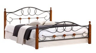 Кровать двуспальная металлическая AT-822 180x200