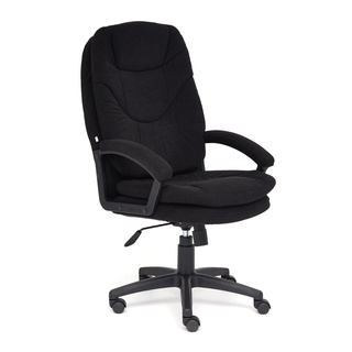 Кресло офисное Комфорт Comfort LT, флок черного цвета 35