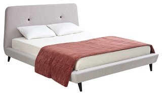Кровать двуспальная SWEET TOMAS 160x200 см, ткань stone