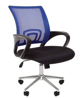 Офисное кресло Chairman 696 хром, синий
