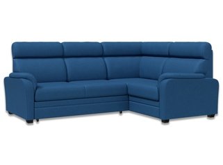 Угловой диван-кровать Омега 3-1, синяя рогожка