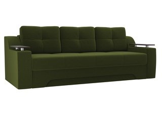 Диван-кровать Сенатор, зеленый/микровельвет