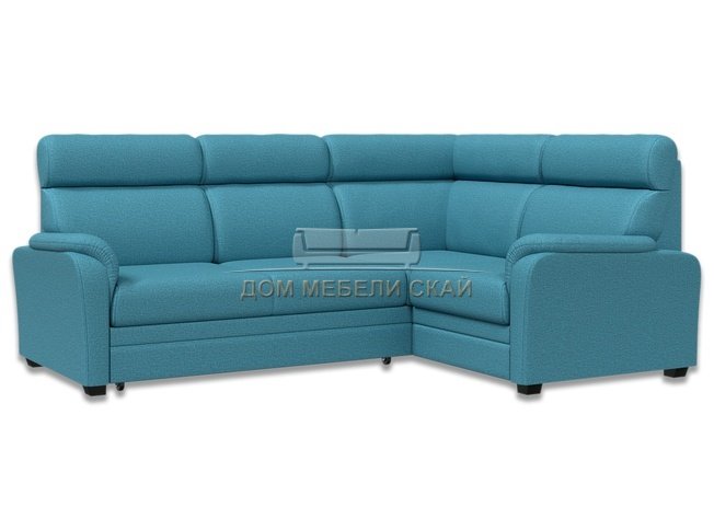 Угловой диван-кровать Омега 3-1, голубая рогожка