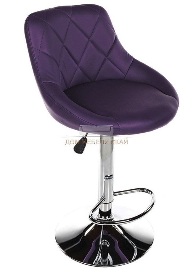 Барный стул Curt, экокожа фиолетового цвета