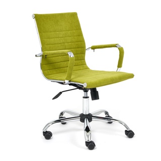 Офисное кресло Urban-Low, флок зеленого цвета олива 23