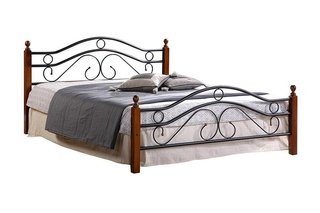 Кровать полутороспальная металлическая AT-803 140x200