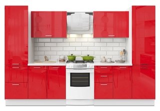 Кухня Модерн 3200, красный глянец